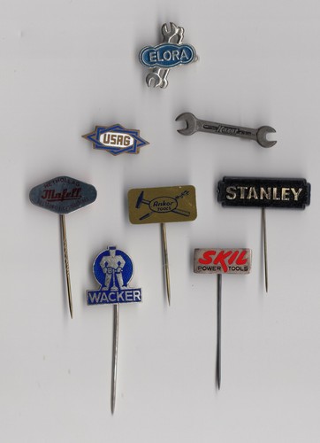 Vintage tool tools pin badges - tools,